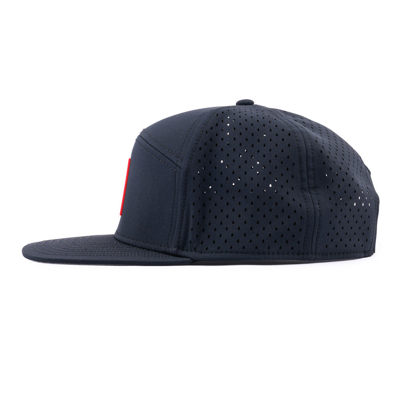 Melin Trenches Cap - Black (Red Patch) - Pack of 5 Caps