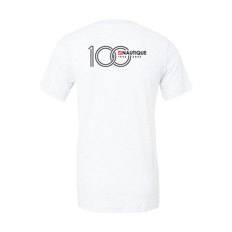 100th Anniversary Horizontal Back Logo Tee - White