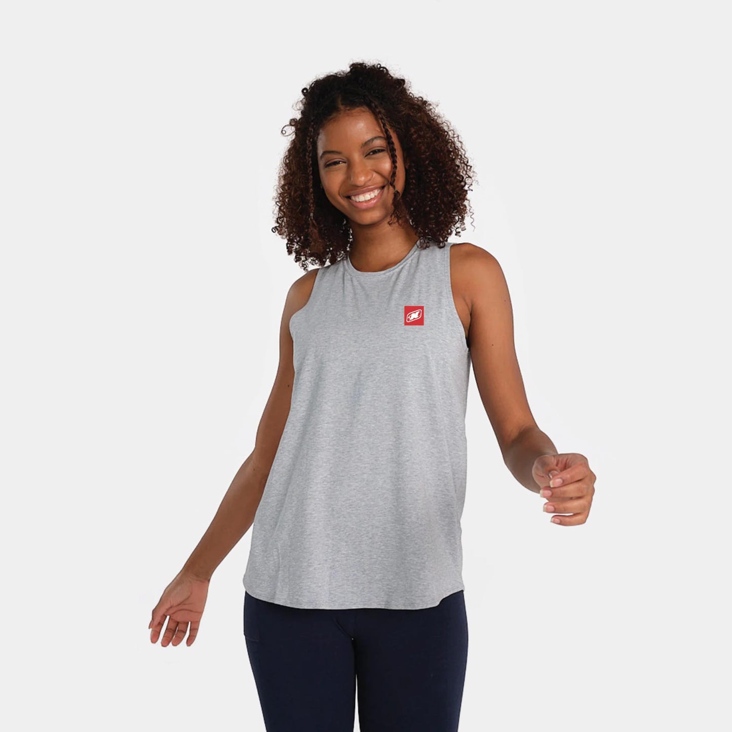 Women's TASC Nola 2.0 Tank - Perfect Heather Grey - PVC Patch