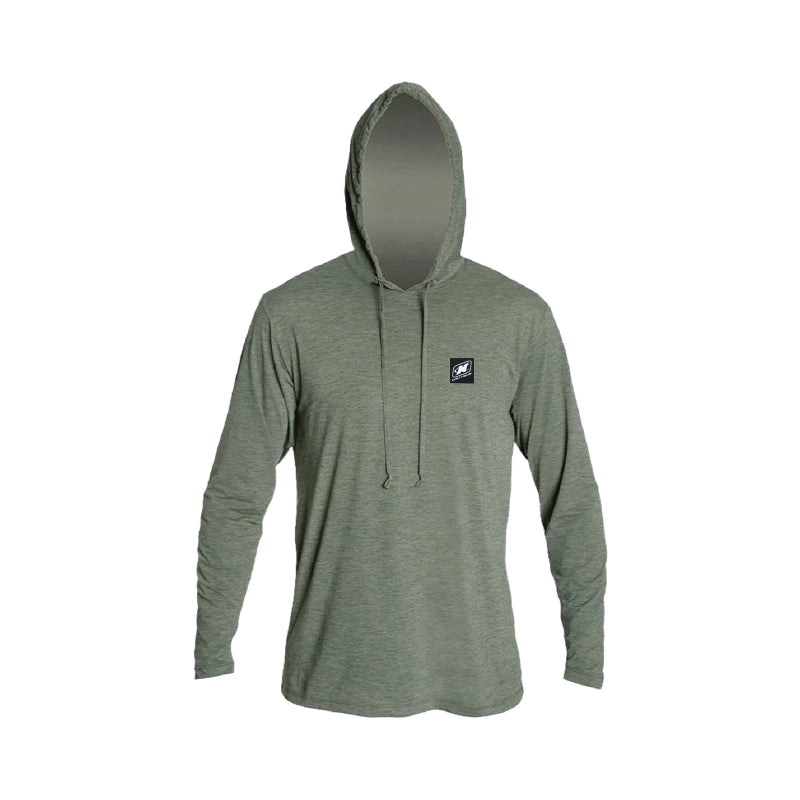 Men's Anetik LS Hooded Low Pro Tech Shirt - Dark Olive Heather