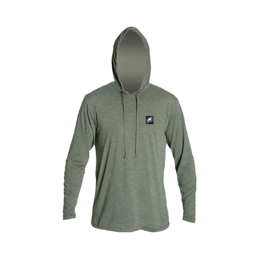 Men's Anetik LS Hooded Low Pro Tech Shirt - Dark Olive Heather