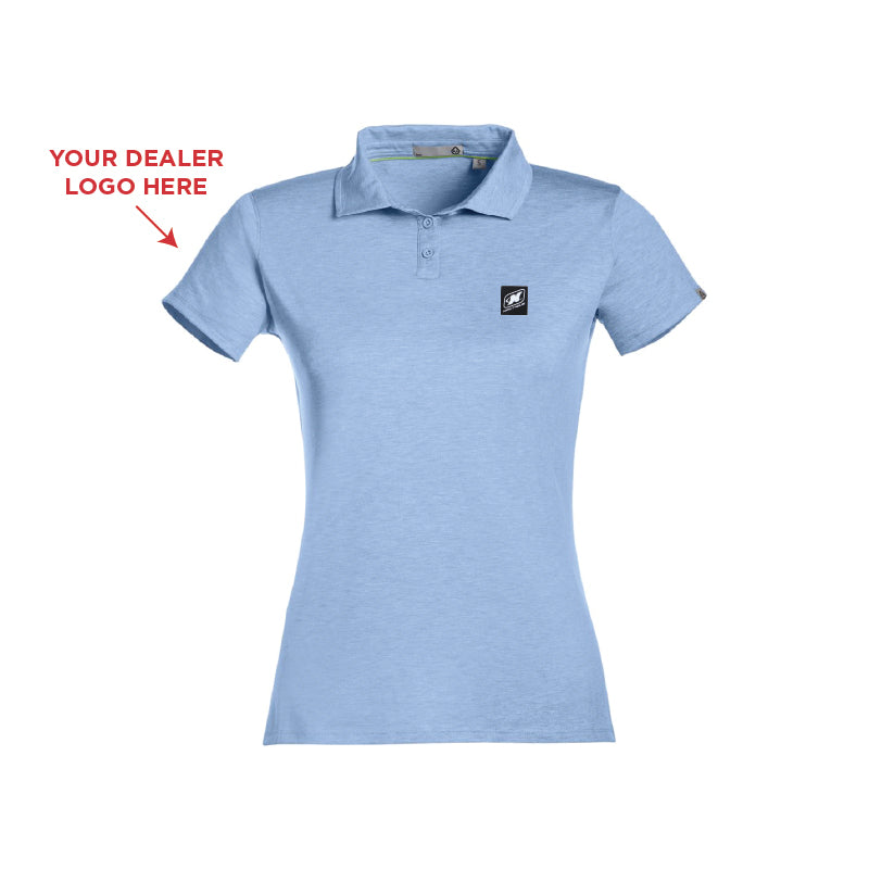 Women's TASC Air Lightweight Polo - Polar Heather - Custom Dealer Logo