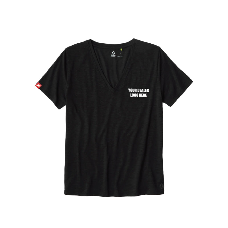 Women's TASC All Day V-Neck Tee - Black - Custom Dealer Logo