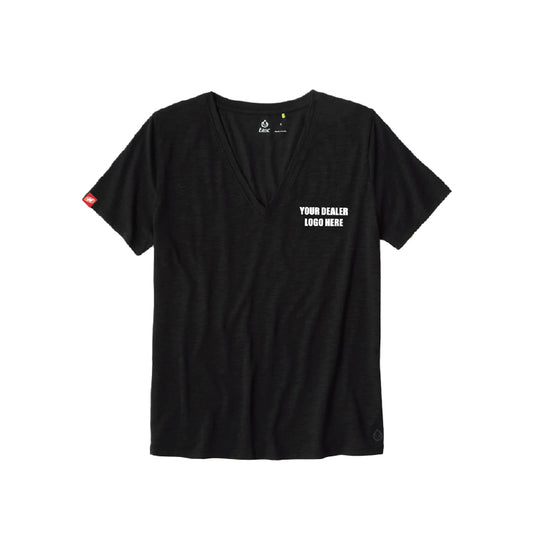 Women's TASC All Day V-Neck Tee - Black - Custom Dealer Logo