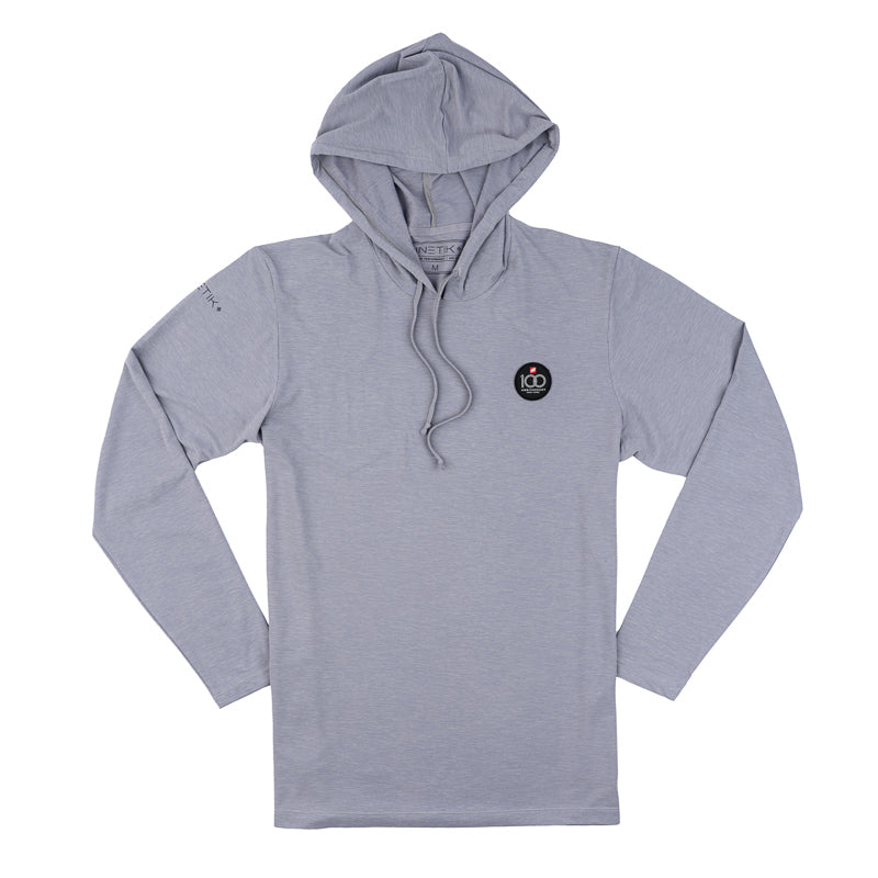 Men's 100th Anniversary Anetik Tech Hoodie Tee - Alloy Grey Heathered