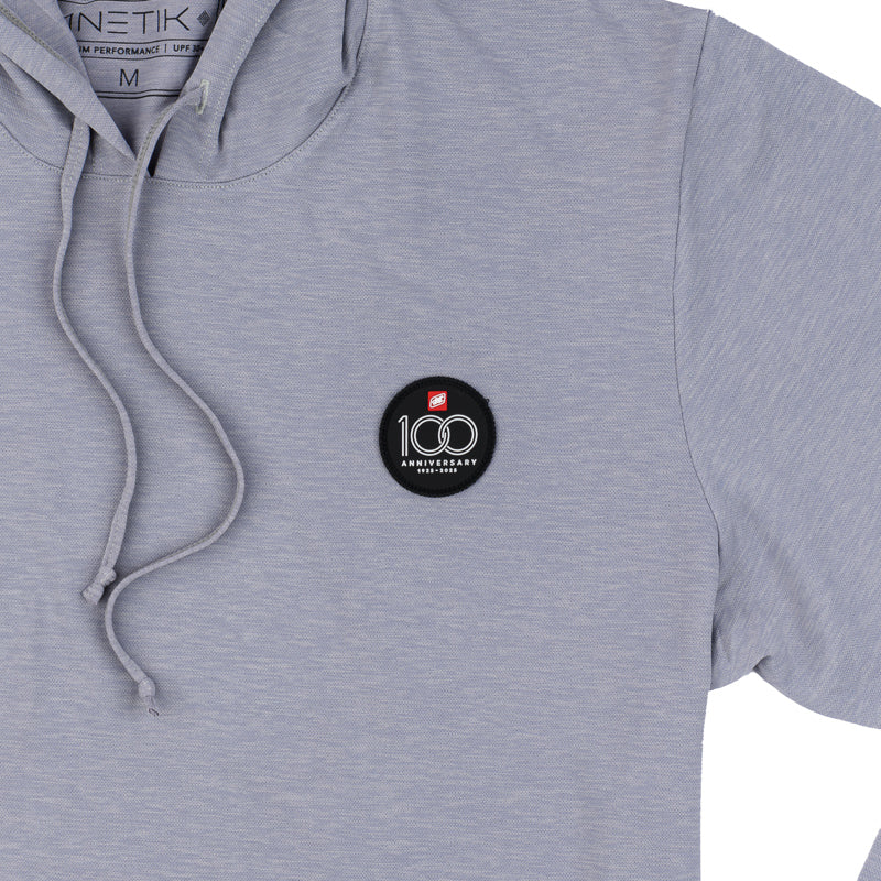 Men's 100th Anniversary Anetik Tech Hoodie Tee - Alloy Grey Heathered