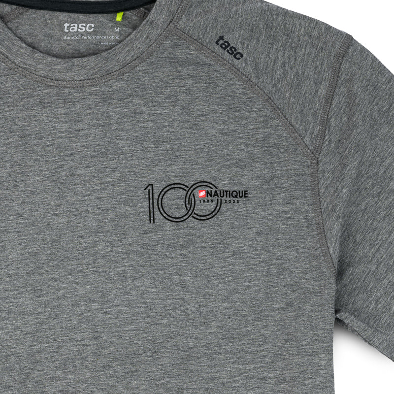 Men's 100th Anniversary SS TASC Fitness Tee - Heather Grey