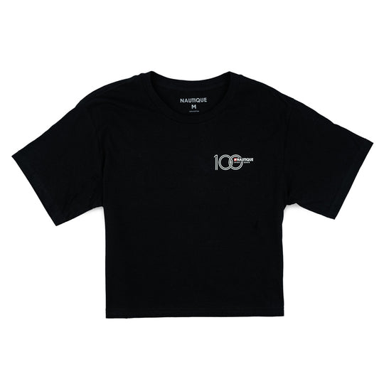 Women's 100th Anniversary Boxy Crop Tee - Black