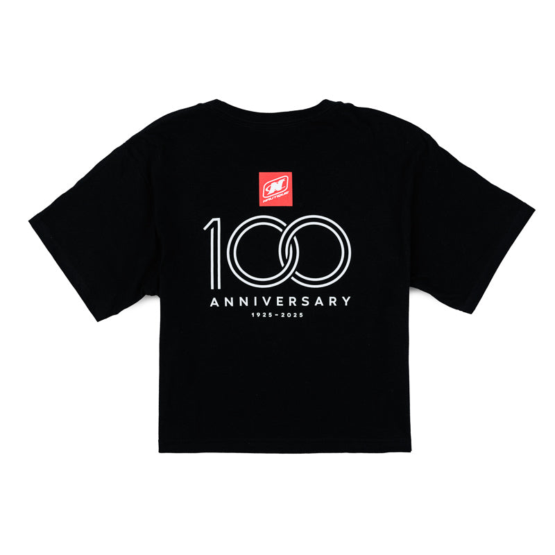 Women's 100th Anniversary Boxy Crop Tee - Black