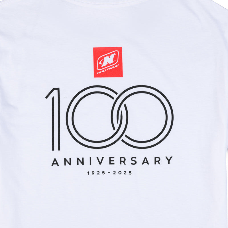 Women's 100th Anniversary Boxy Crop Tee - White