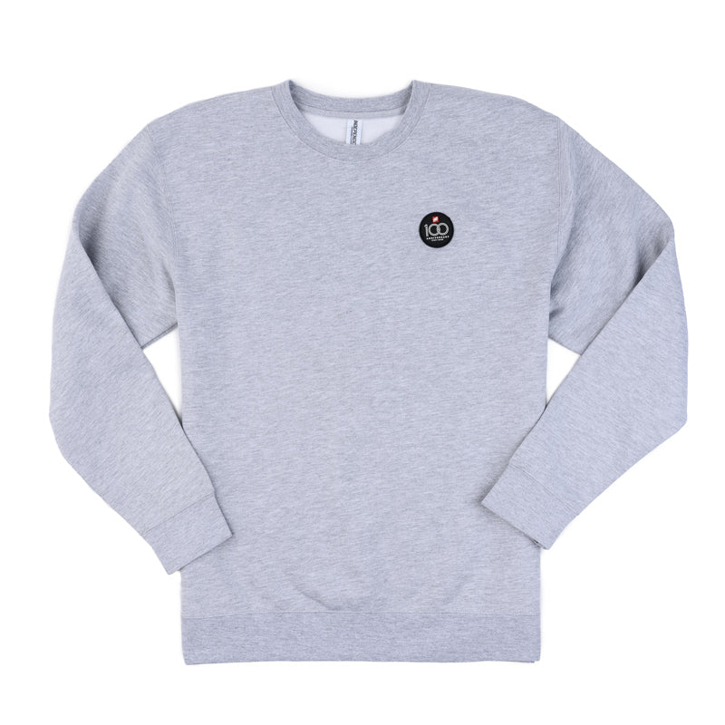 Unisex 100th Anniversary Crewneck Sweatshirt - Heather Grey