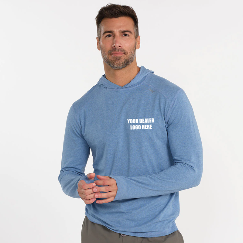 Men's TASC Carrollton Lightweight Hoodie - Chambray Heather - Custom Dealer Logo