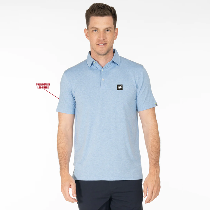 Men's TASC Cloud Polo - Polar Blue Heather - Custom Dealer Logo