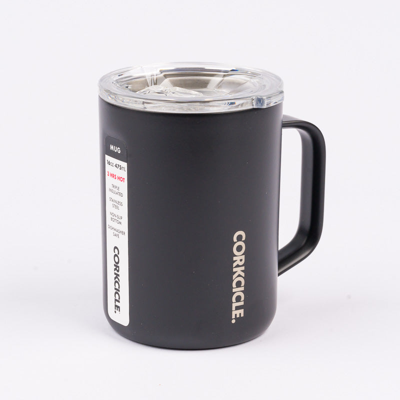 Corkcicle 16oz Coffee Mug - Black - Case of 12 Mugs