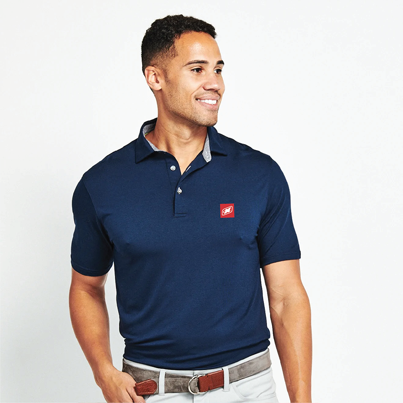 Men's TASC Cloud Polo - Navy - PVC Patch