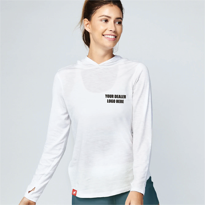 Women's TASC Recess Hoodie - White - Custom Dealer Logo