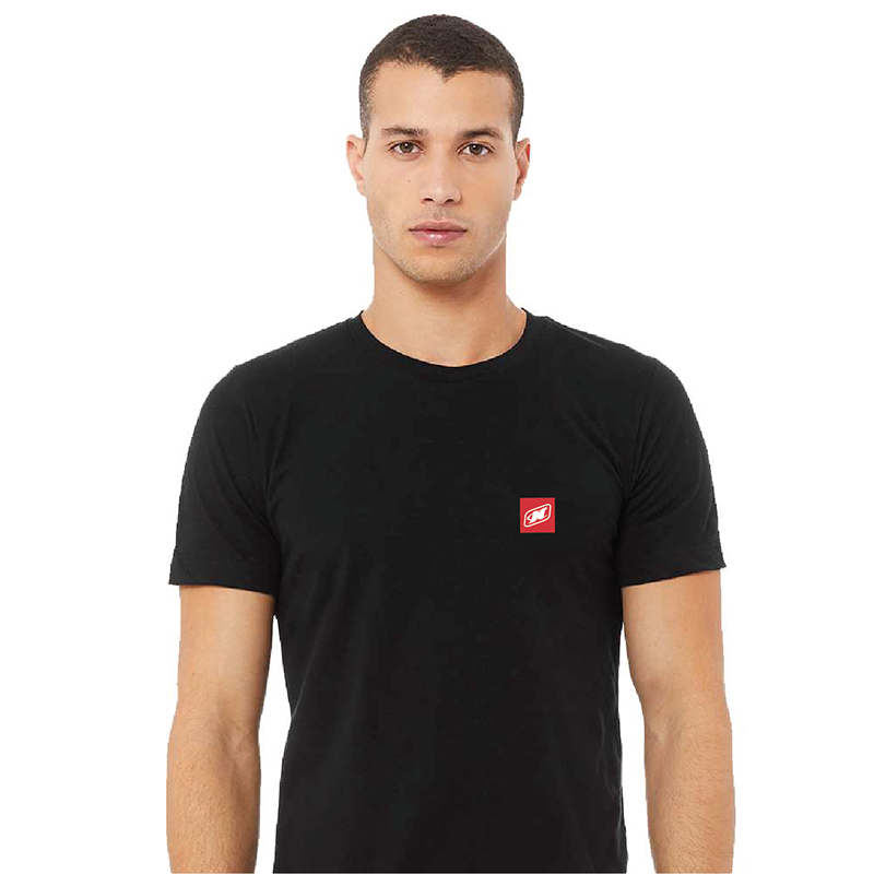 Men's Canvas Soft Cotton SS Tee - Black - PVC Patch