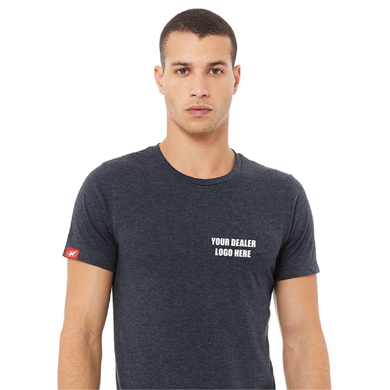 Men's Canvas Blended SS Tee - Heather Navy - Custom Dealer Logo