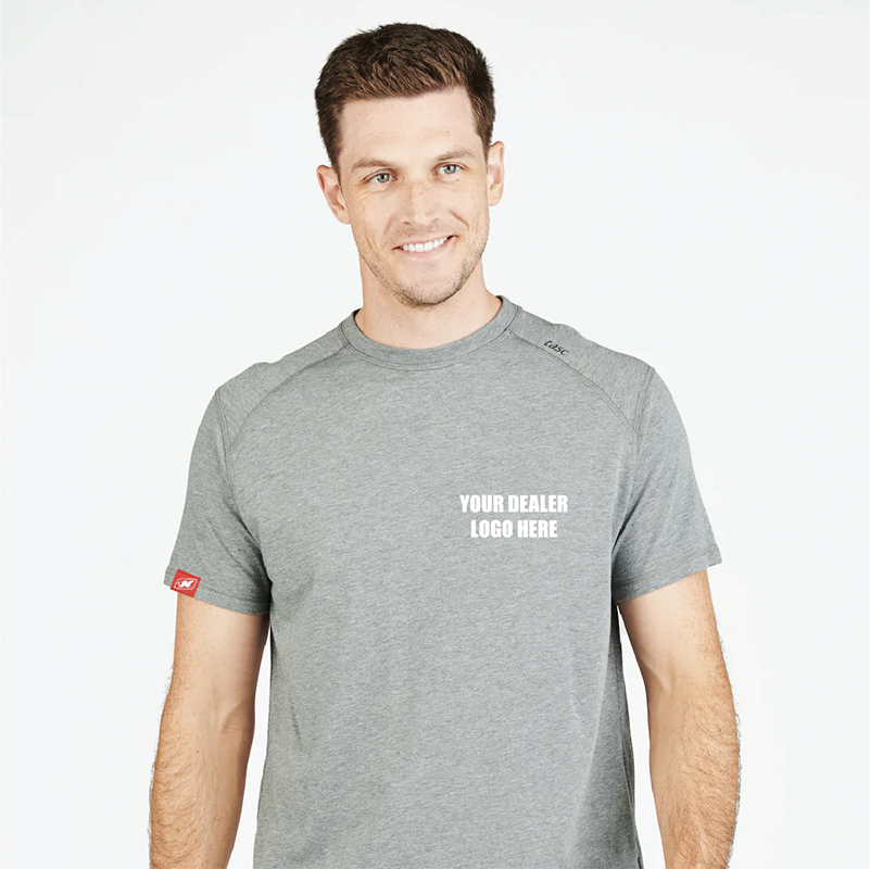 Men's TASC SS Carrollton Tee - Heather Grey - Custom Dealer Logo