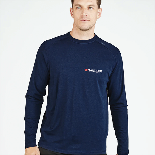 Men's TASC LS Carrollton Tee - Navy - Screen Print