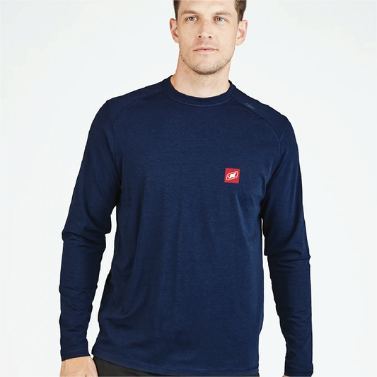 Men's TASC LS Carrollton Tee - Navy - PVC Patch