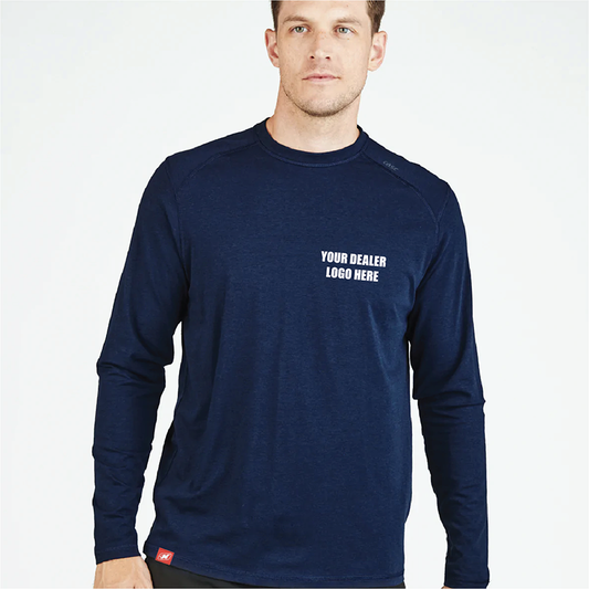 Men's TASC LS Carrollton Tee - Navy - Custom Dealer Logo