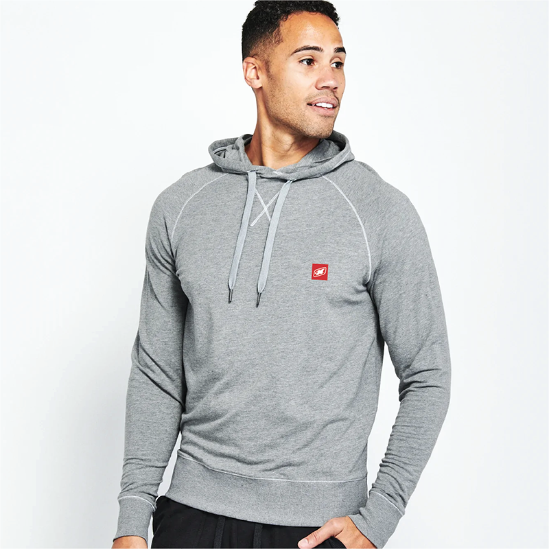 Men's TASC Varsity Terry Hoodie - Heather Grey - PVC Patch