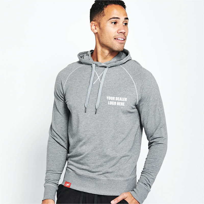 Men's TASC Varsity Terry Hoodie - Heather Grey - Custom Dealer Logo